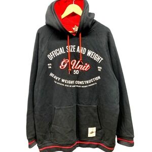 G-Unit Hoodie Men's XL Black Red Heavyweight Vintage Y2K Hip Hop Graphic